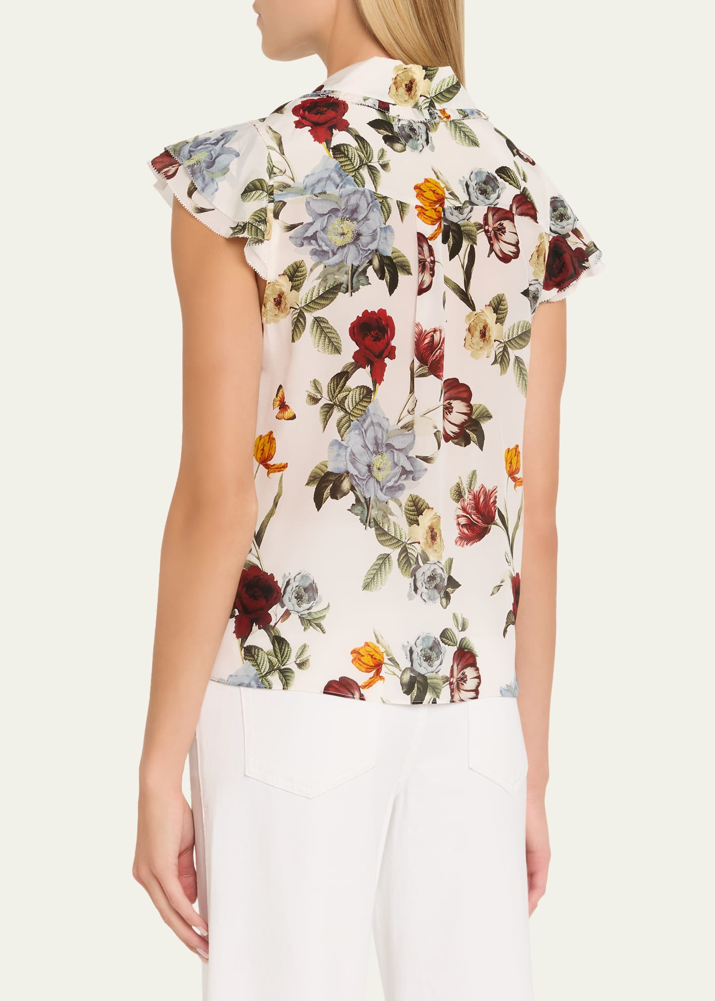 Martel Flutter-Sleeve Blouse - 3
