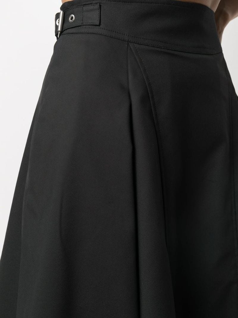 box-pleat A-line midi skirt - 5