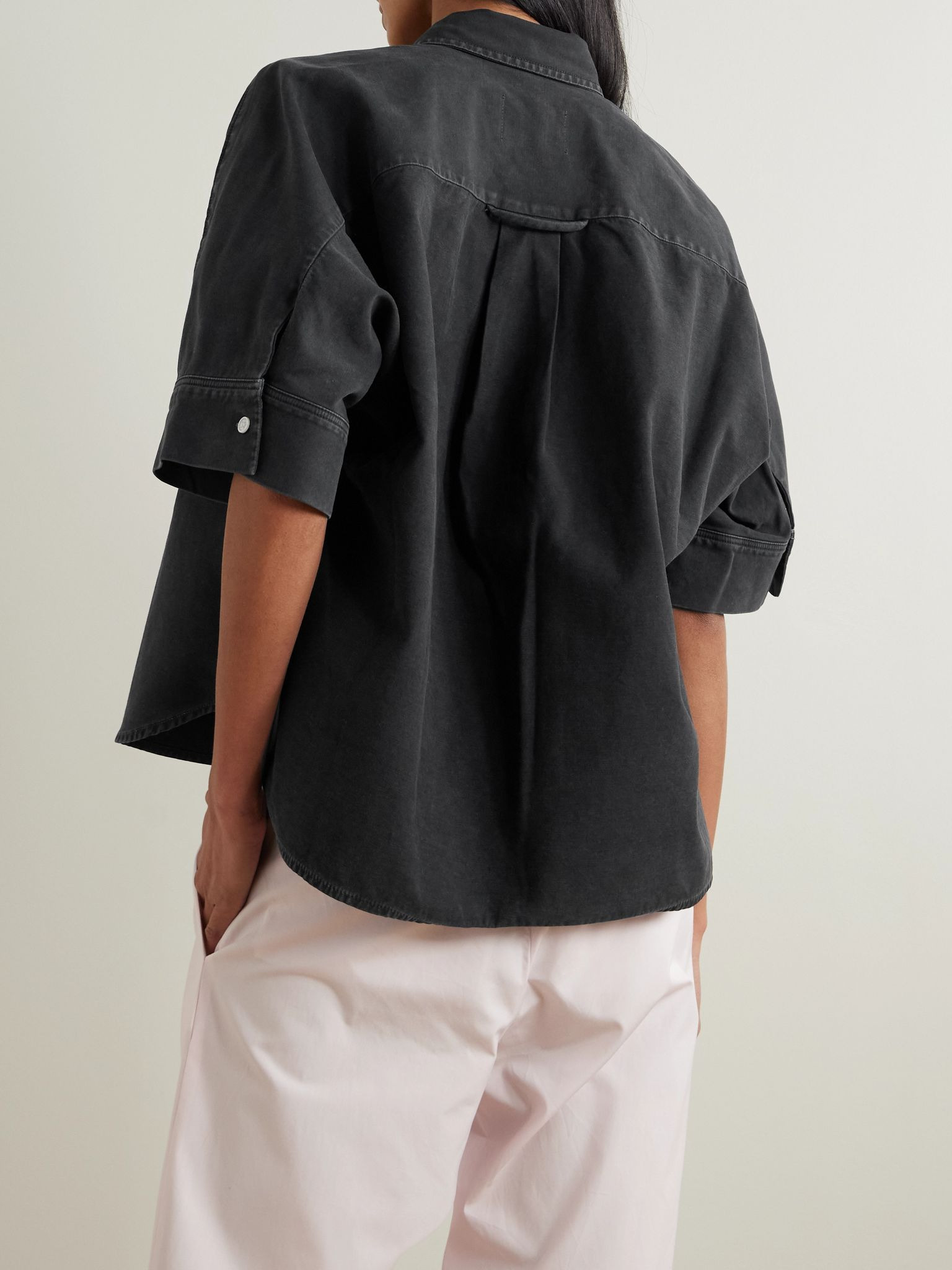 Claire Origami cotton shirt Black - 4