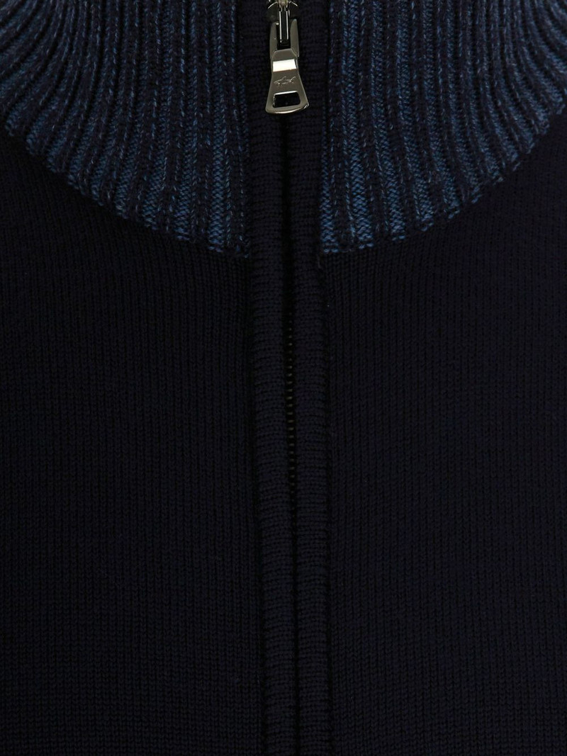 zipped ribbed-hem cardigan 3