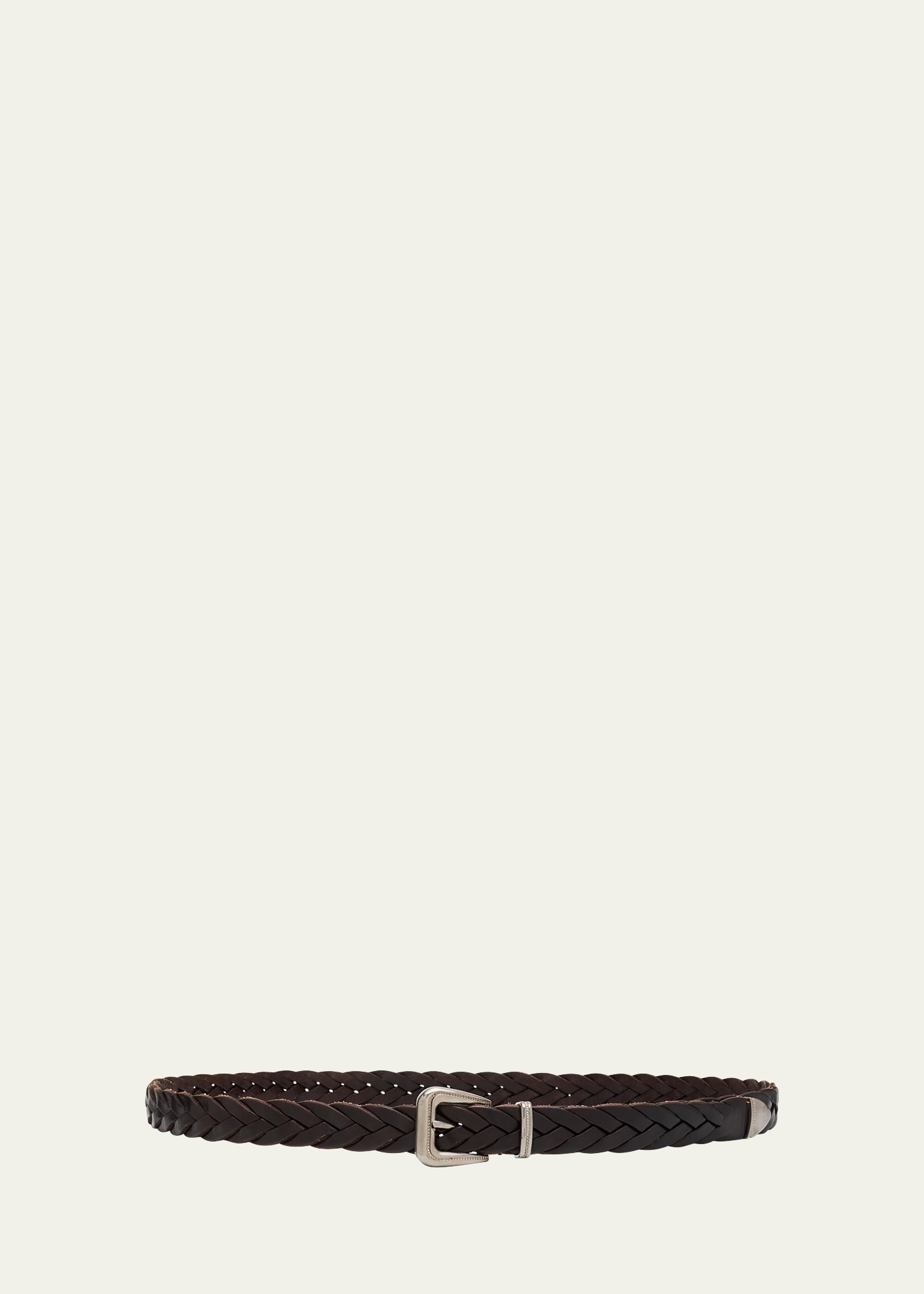 Western Braided Calfskin Belt - 1