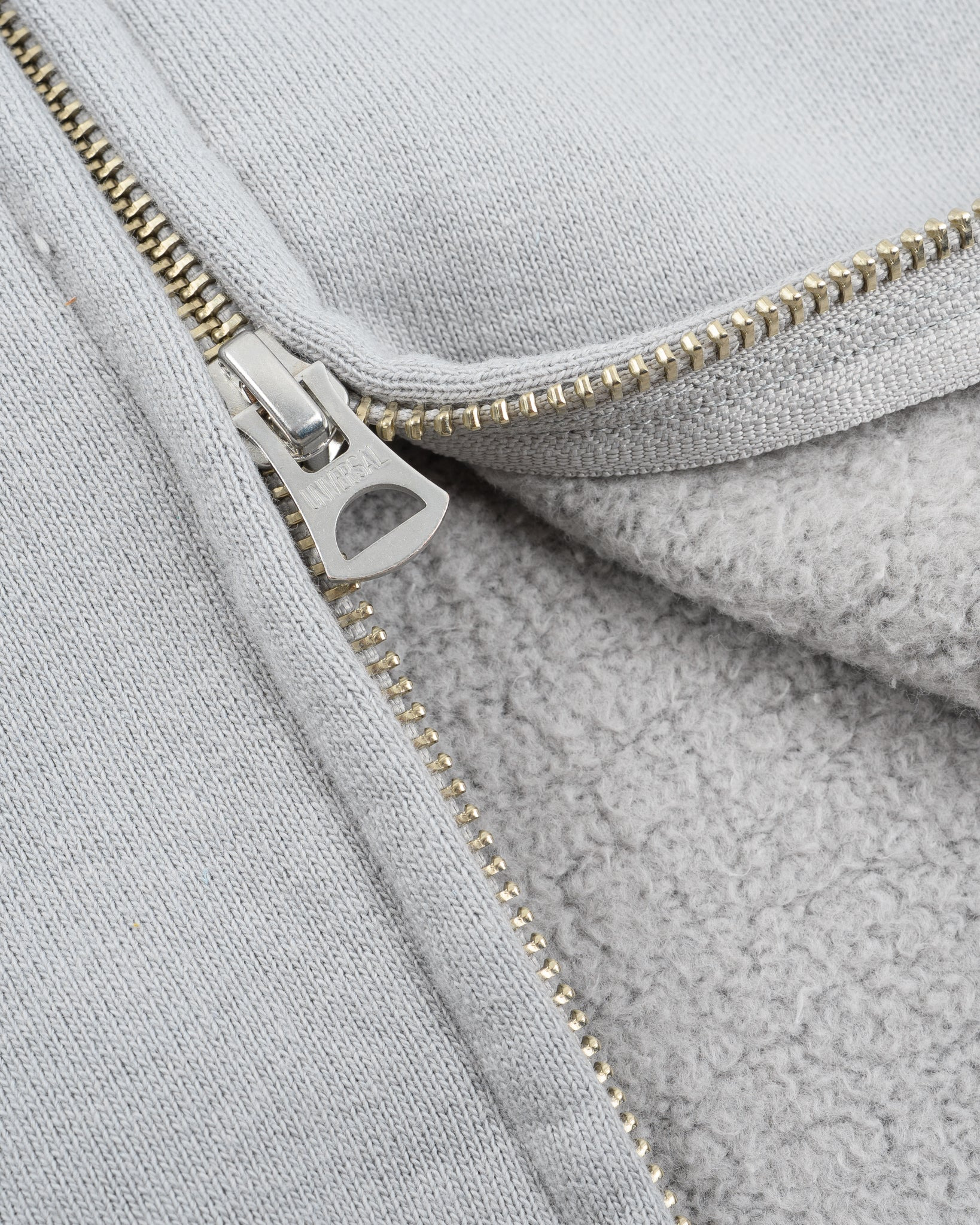 IHSW-10-GRY 14oz Ultra Heavyweight Loopwheel Cotton Zip Up Hoodie - Grey - 12