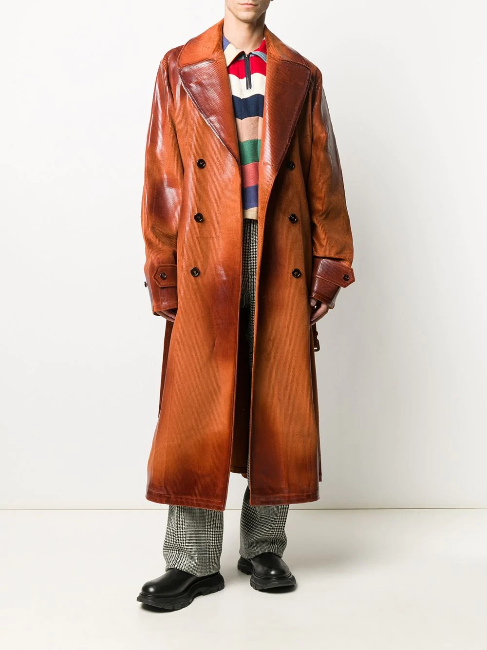 heavy waxed corduroy coat - 2