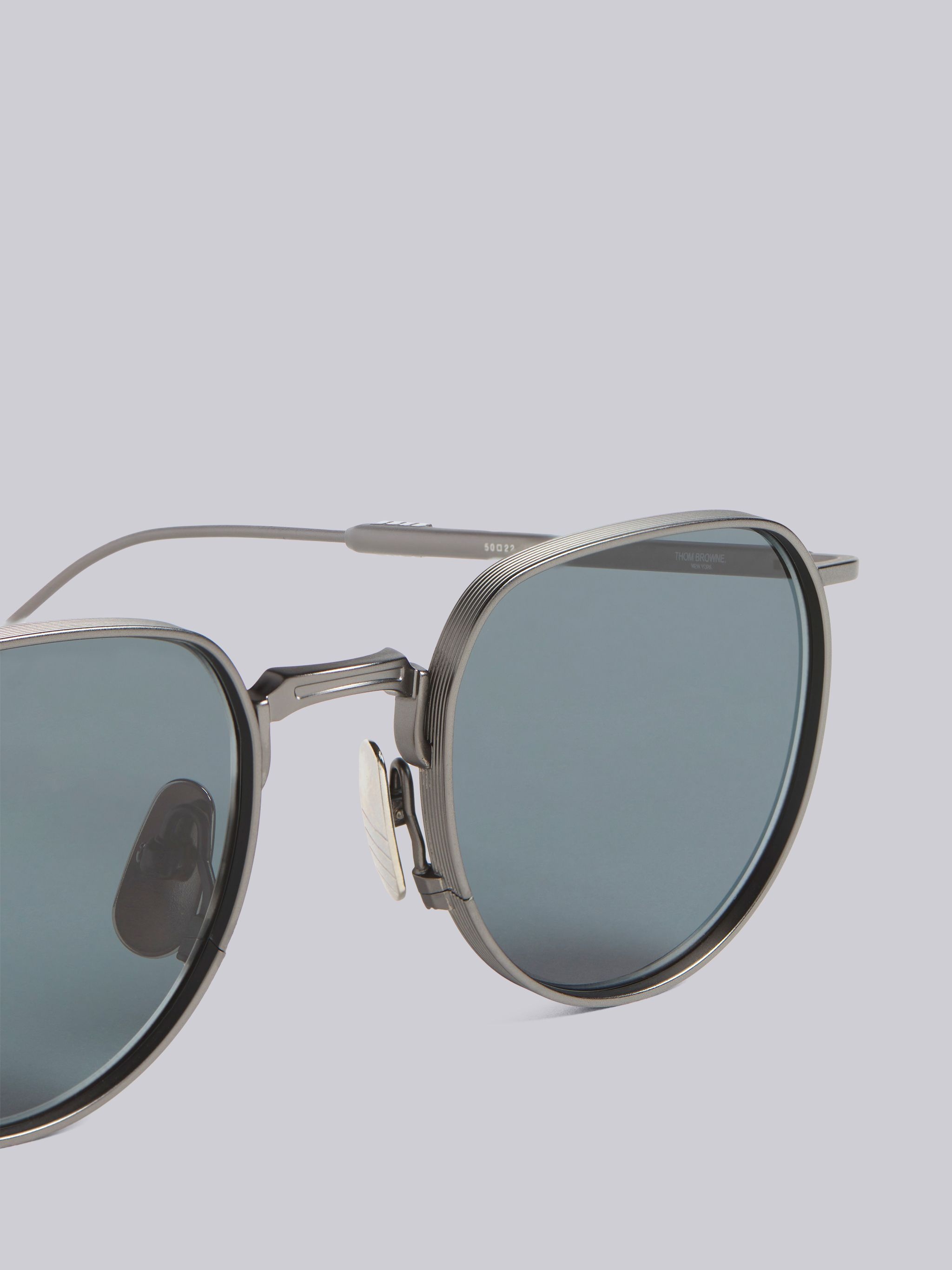 TB126 - Black Iron And Grey Clubmaster Sunglasses - 2