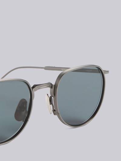 Thom Browne TB126 - Black Iron And Grey Clubmaster Sunglasses outlook