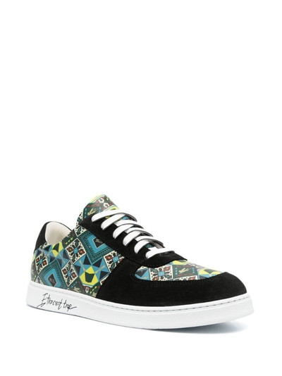 Etro graphic-print leather sneakers outlook