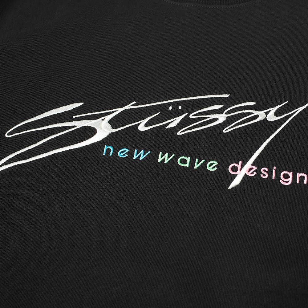 Stussy New Wave Designs Applique Crew - 3