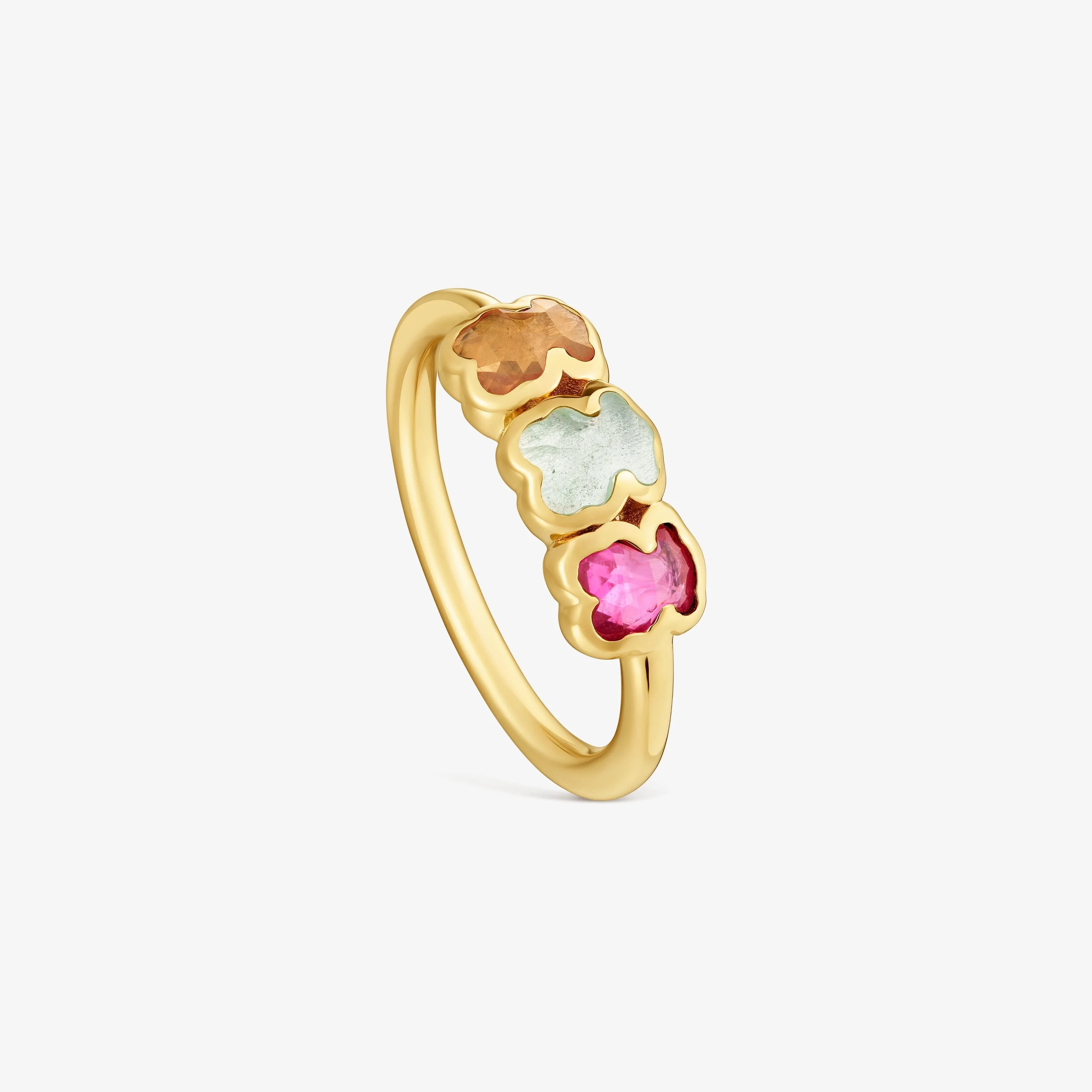 Ring with 18K gold vermeil and laboratory-grown gemstones Icon Color LGG - 1