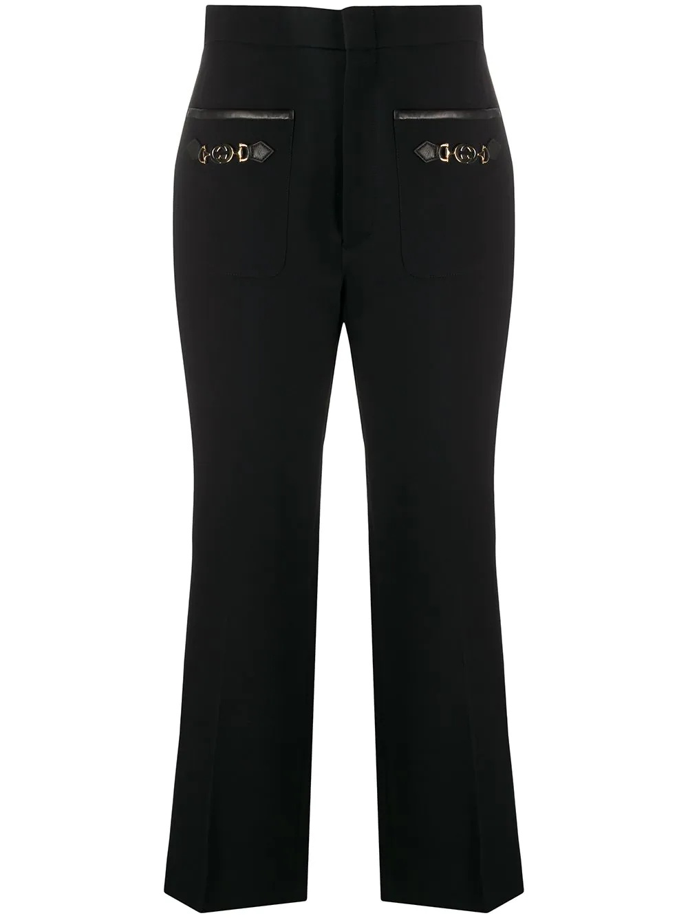 horsebit pocket cropped trousers - 1