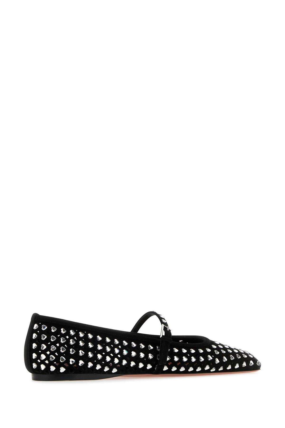 Amina Muaddi Women Ane Crystal Heart Flat - 3
