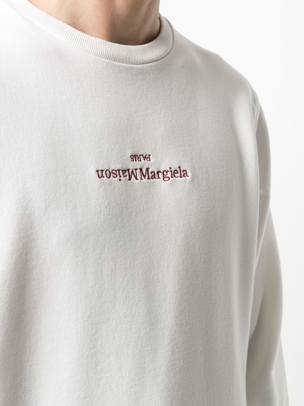 embroidered inverted logo sweatshirt - 5