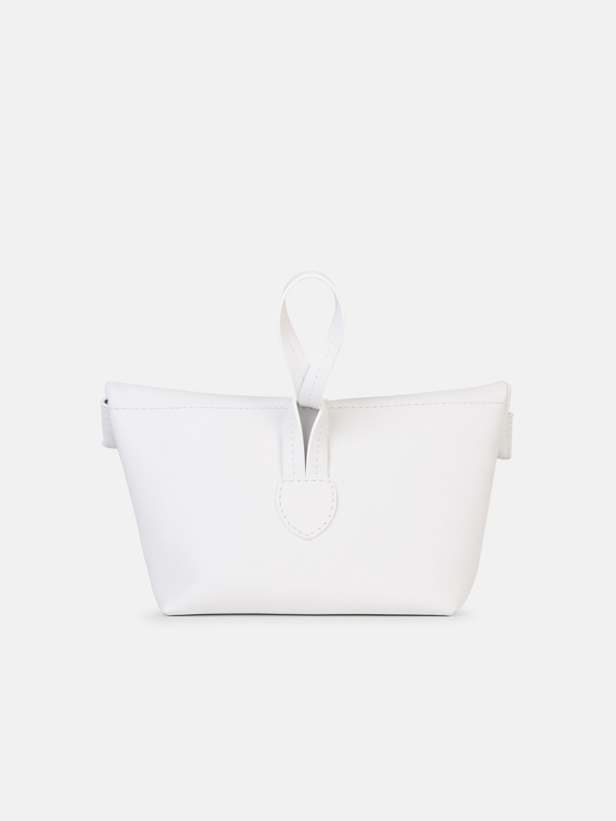 CLUTCH IN WHITE LEATHER - 3