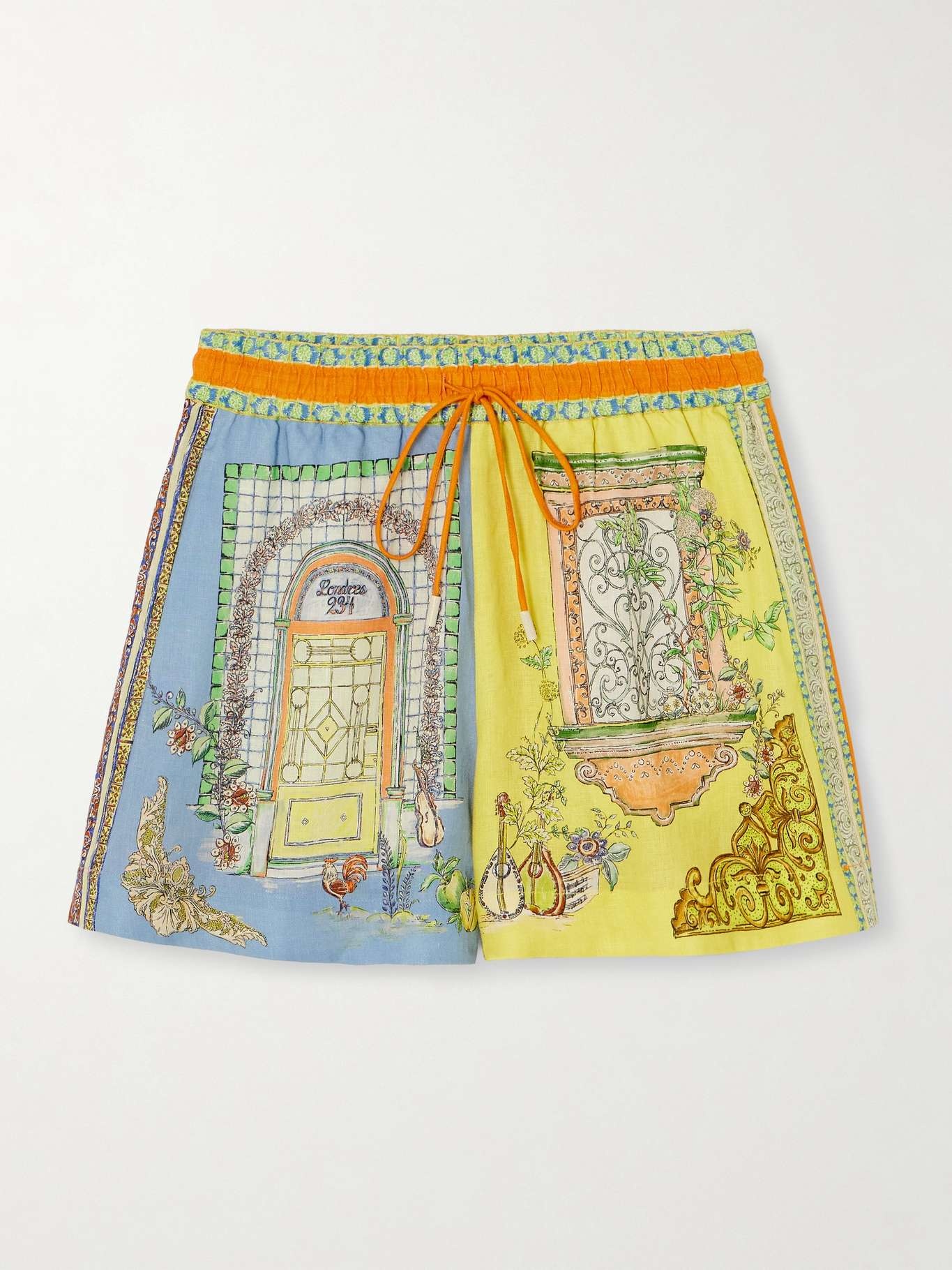 + Nadia Hernández Monte printed linen shorts Multi - 1