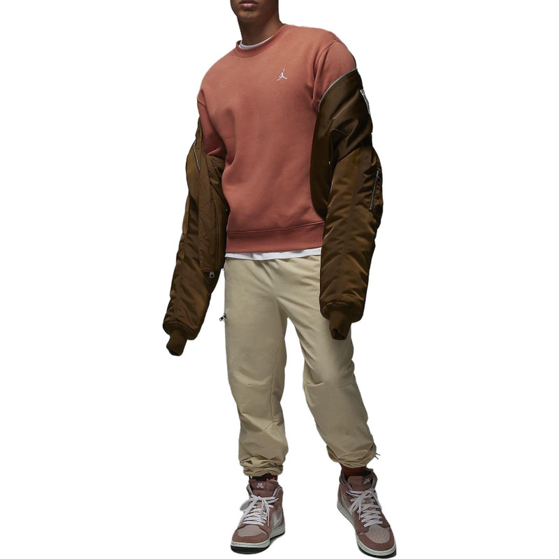 Jordan Air Jordan Essentials Logo Crew-Neck Sweatshirt 'Orange White' FJ7777-810 outlook