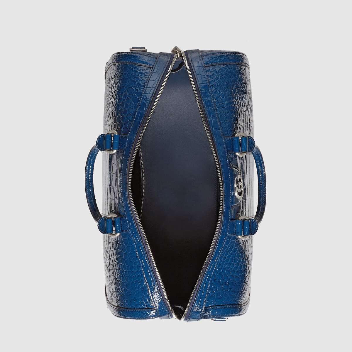 Crocodile duffle bag with Double G - 7
