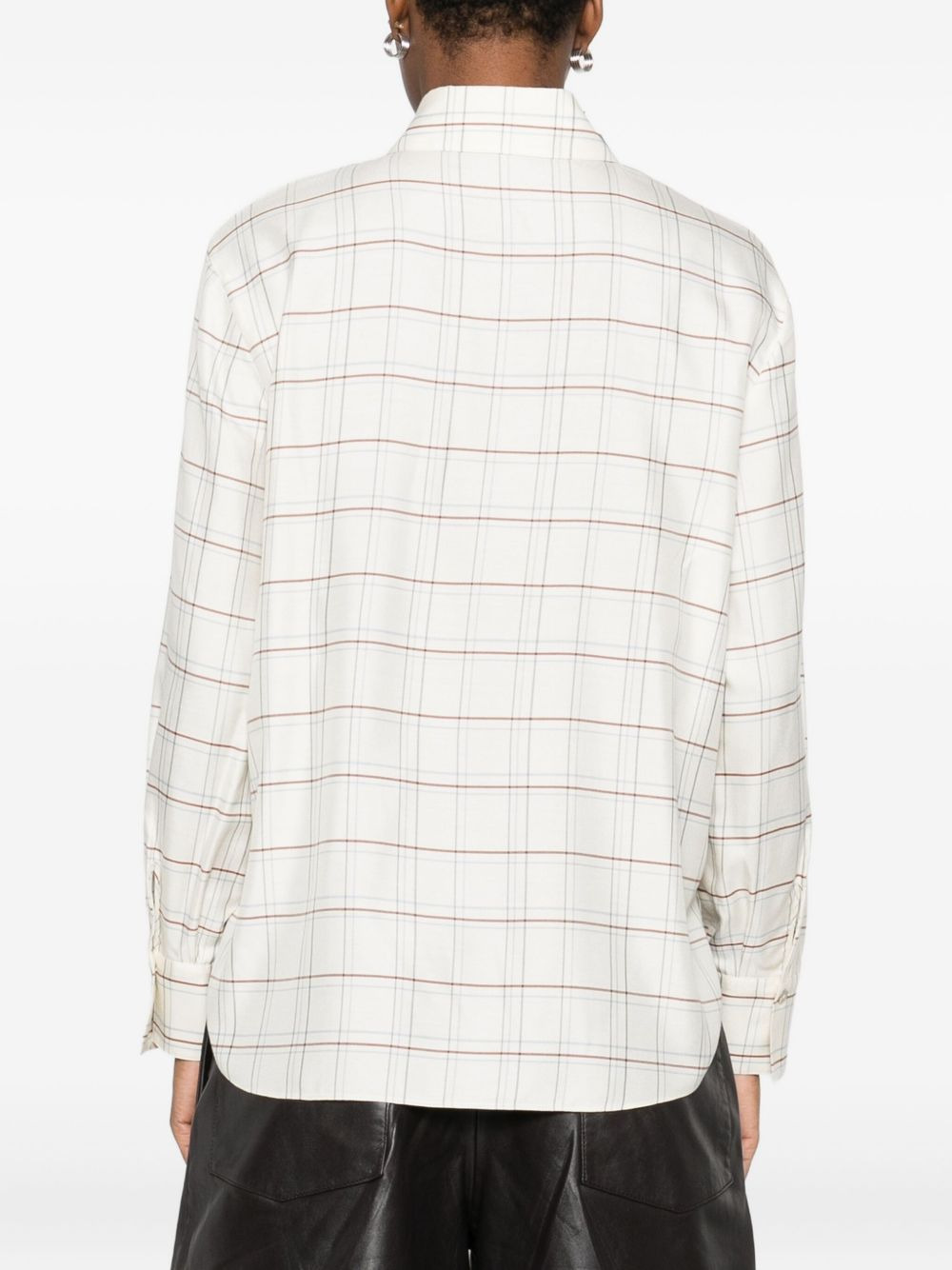 checke-pattern shirt - 4