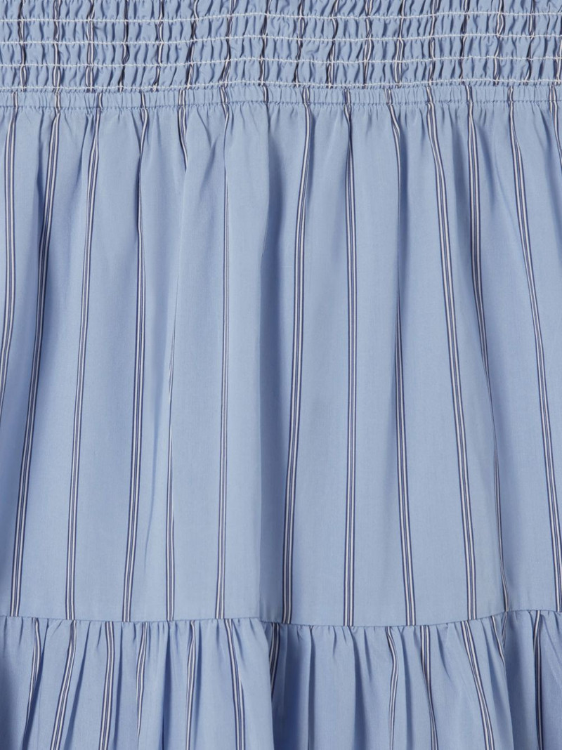 striped ruffled-tiers A-line skirt 7