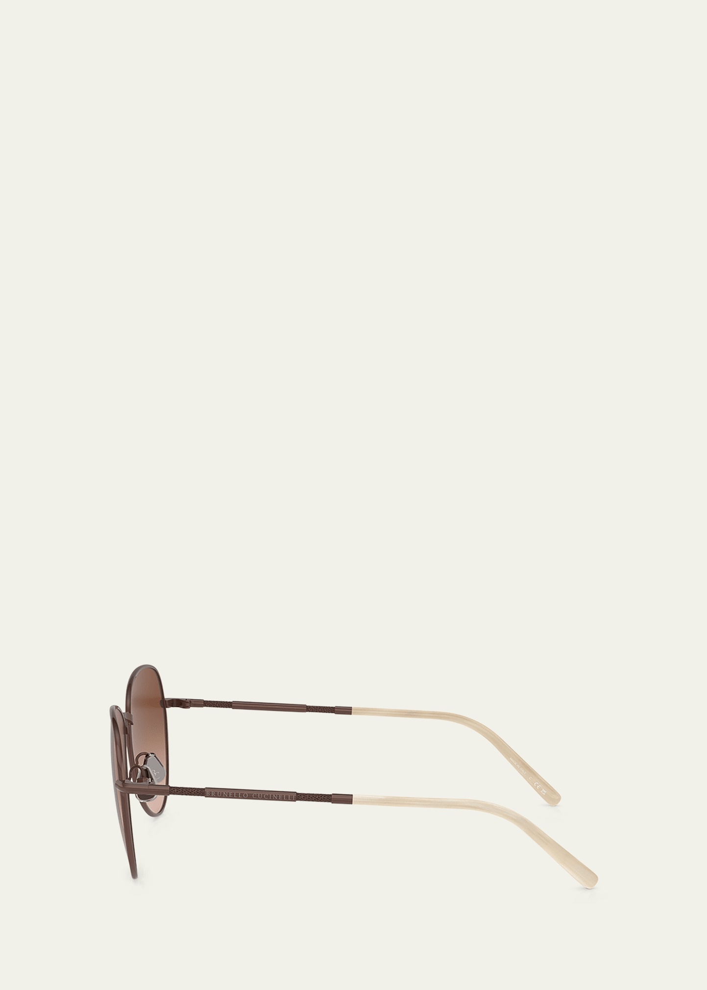 Oversized Titanium & Plastic Aviator Sunglasses - 3