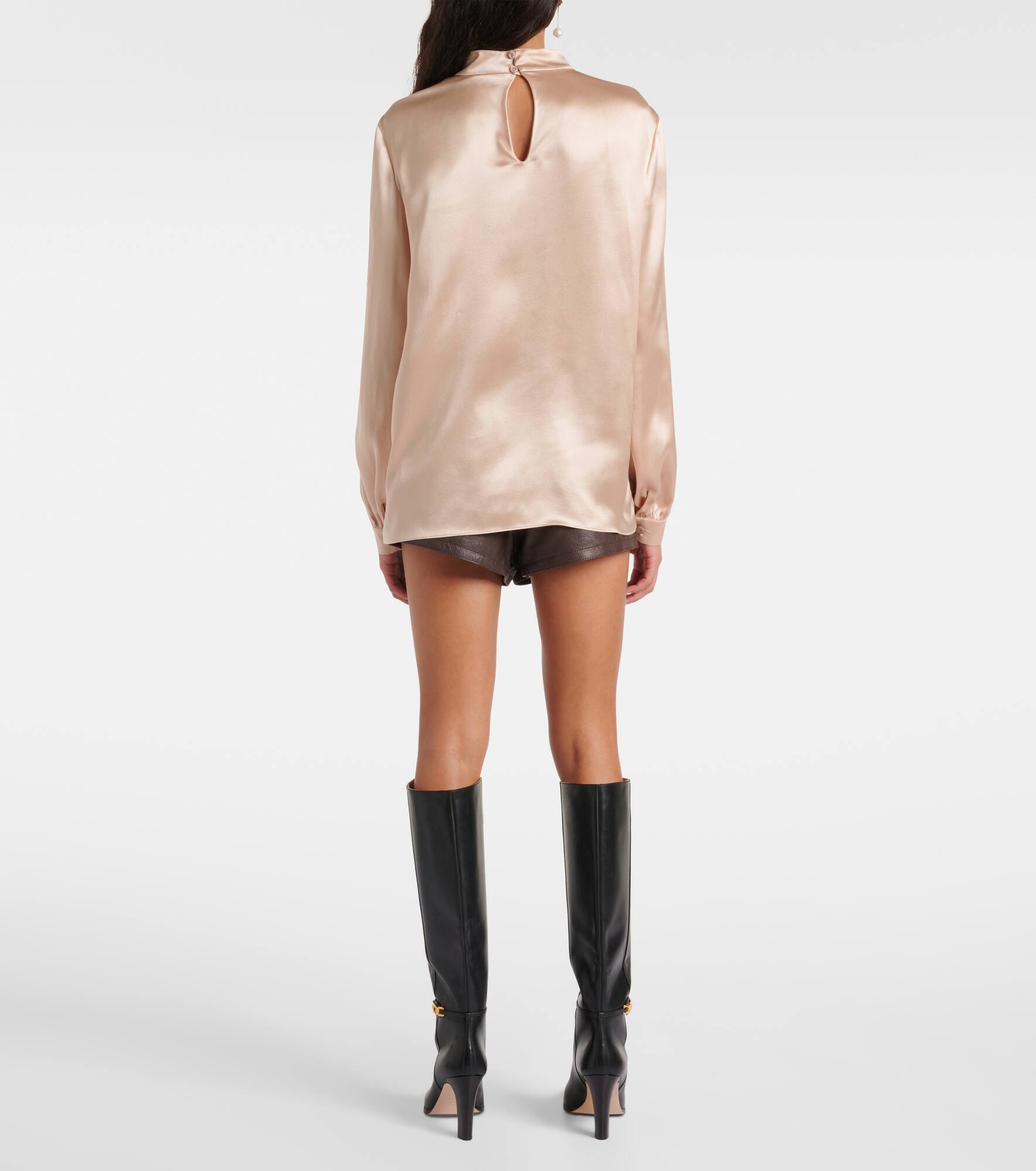 Silk charmeuse blouse - 3