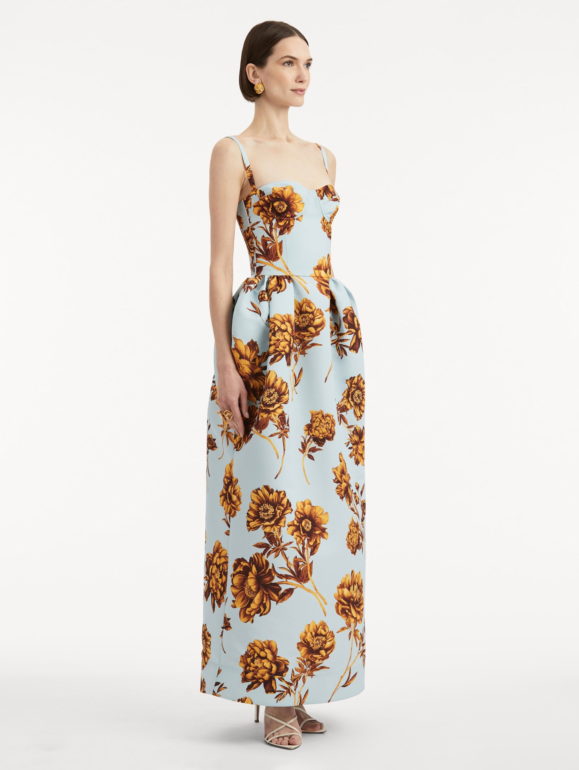 PEONY SILK FAILLE GOWN - 4