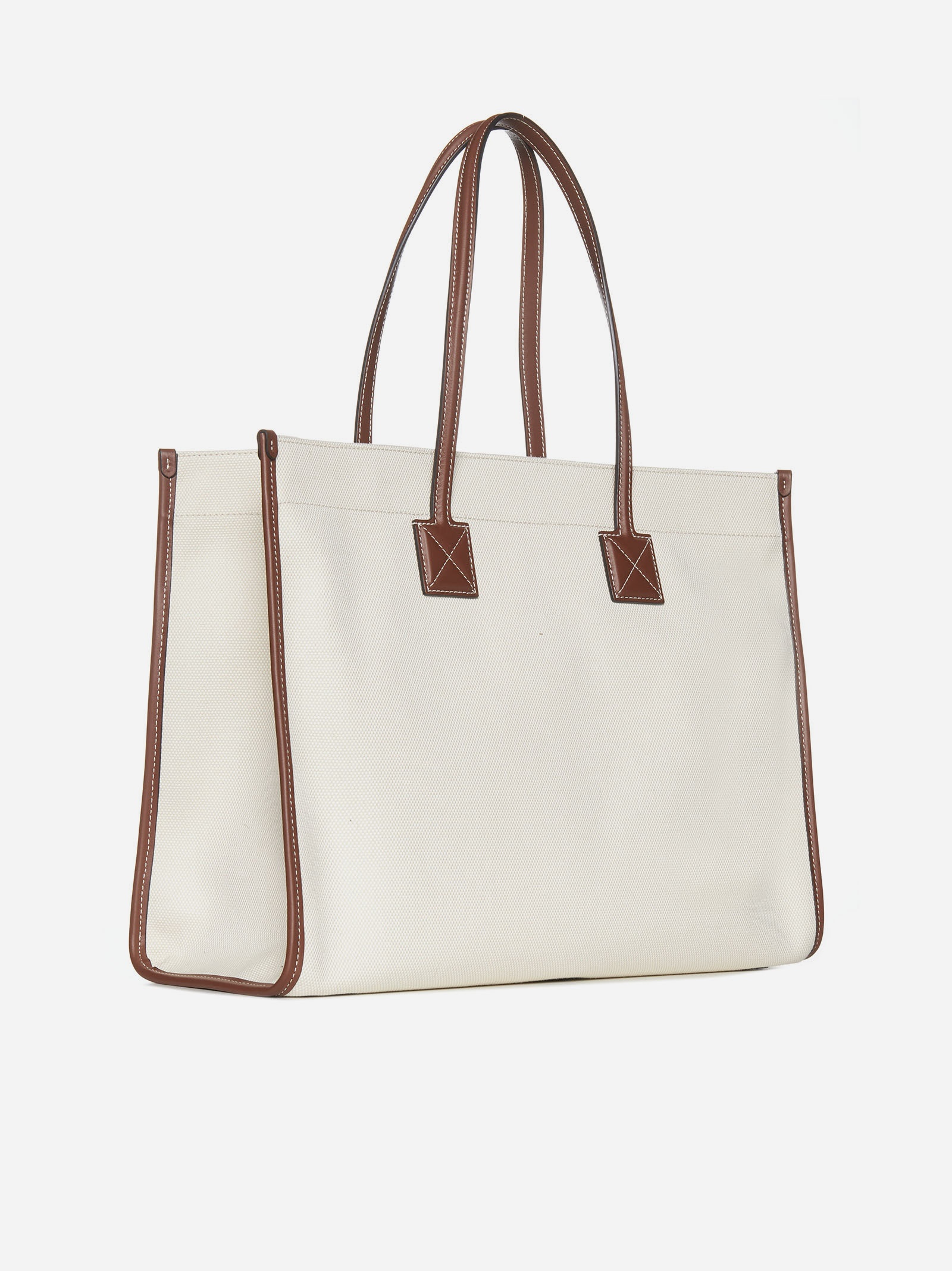 Freya canvas and leather medium tote bag - 4