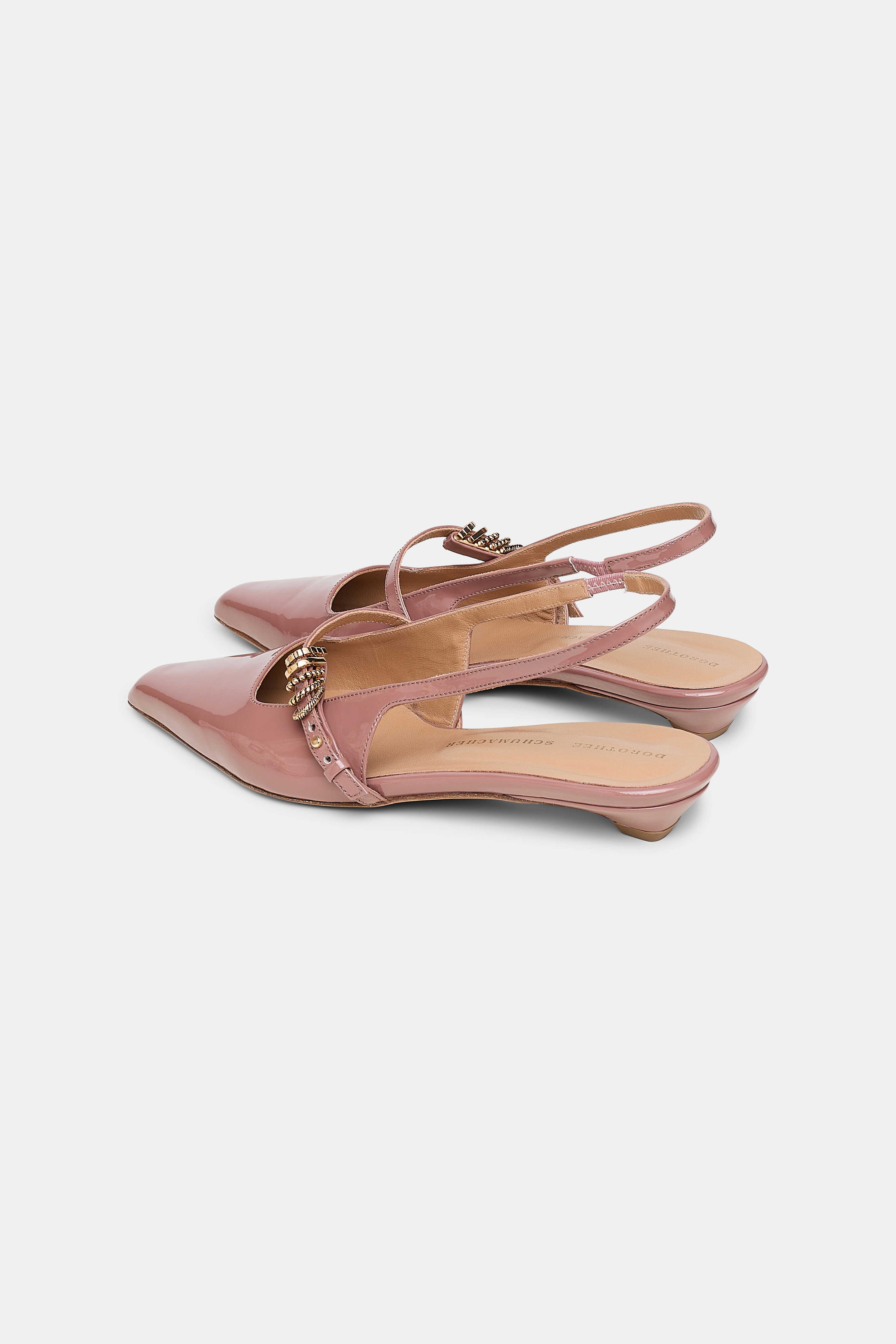 GLOSSY SHINE- Slingback Flat - 8