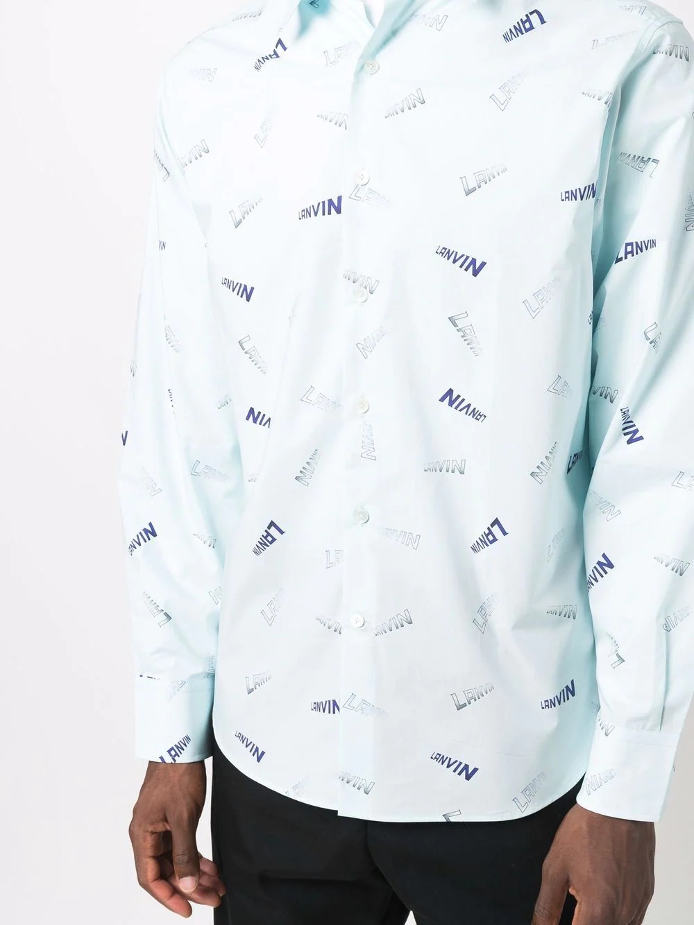 logo-print poplin shirt - 5