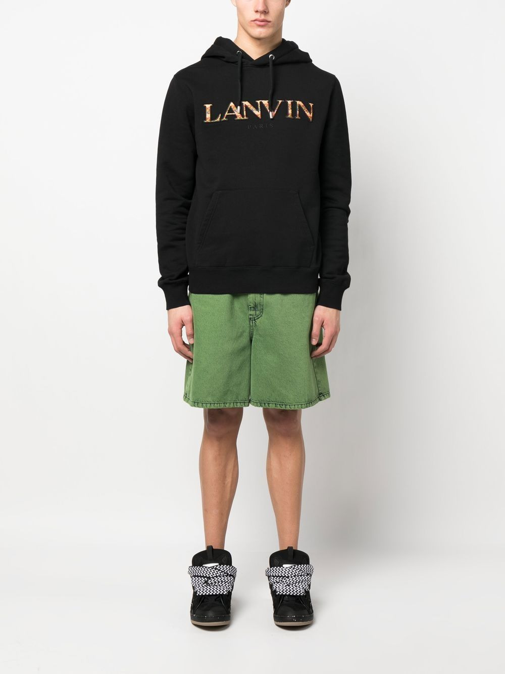 embroidered-logo cotton hoodie - 2