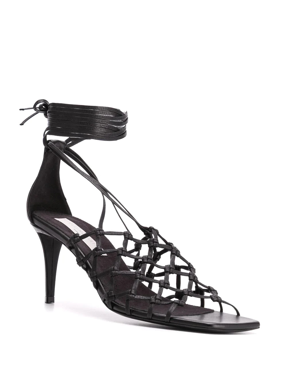 lace-up lattice sandals - 2