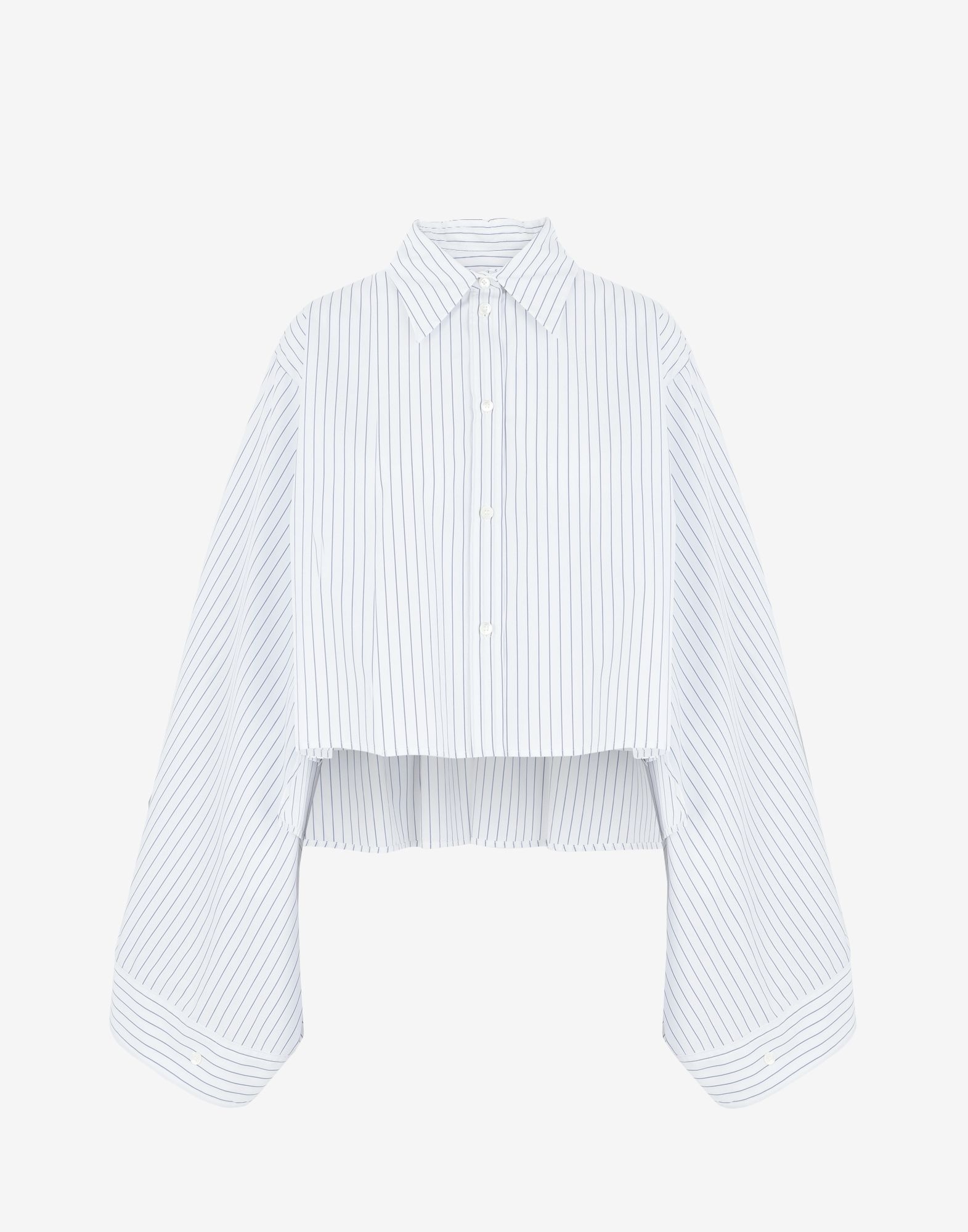 Cropped asymmetric shirt - 1