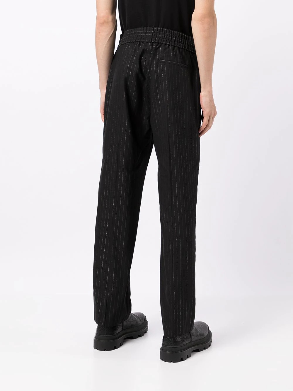 striped straight-leg trousers - 4