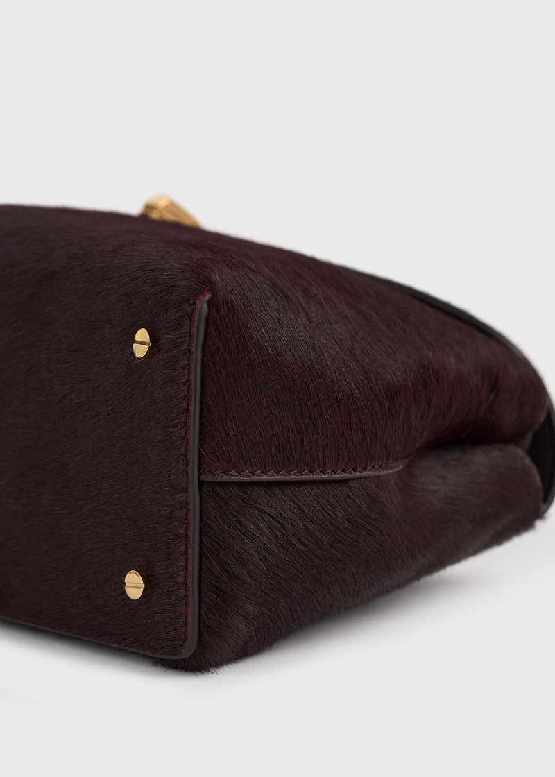 T-lock pony hair clutch wine 7