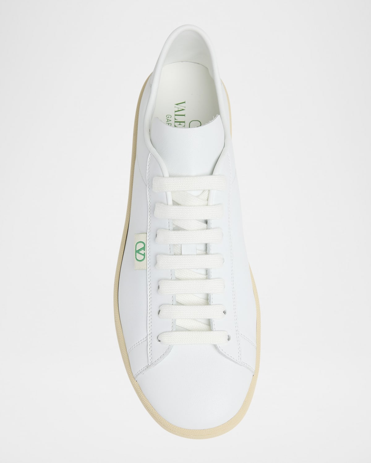 Men's Royco V Logo Calfskin Low-Top Sneakers - 5
