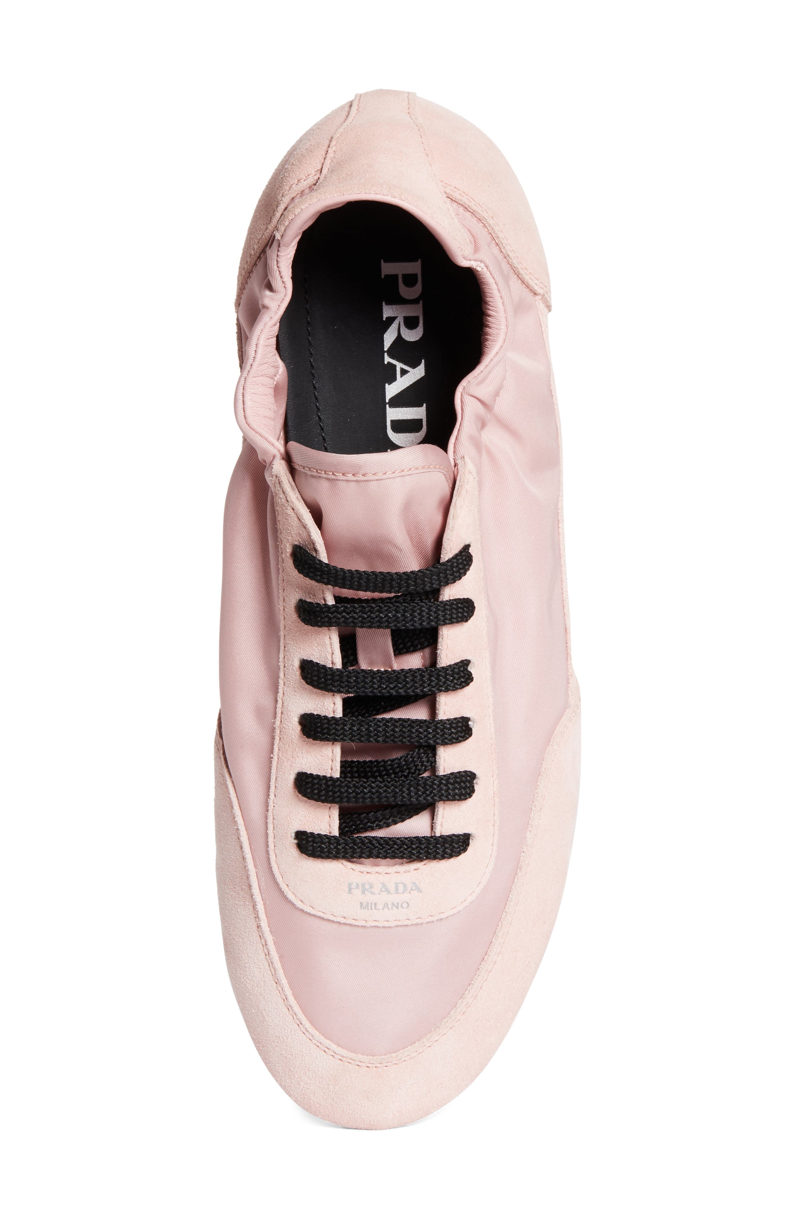 Prada Collapse Mixed Media Low Top Sneaker in Pesco at Nordstrom - 5