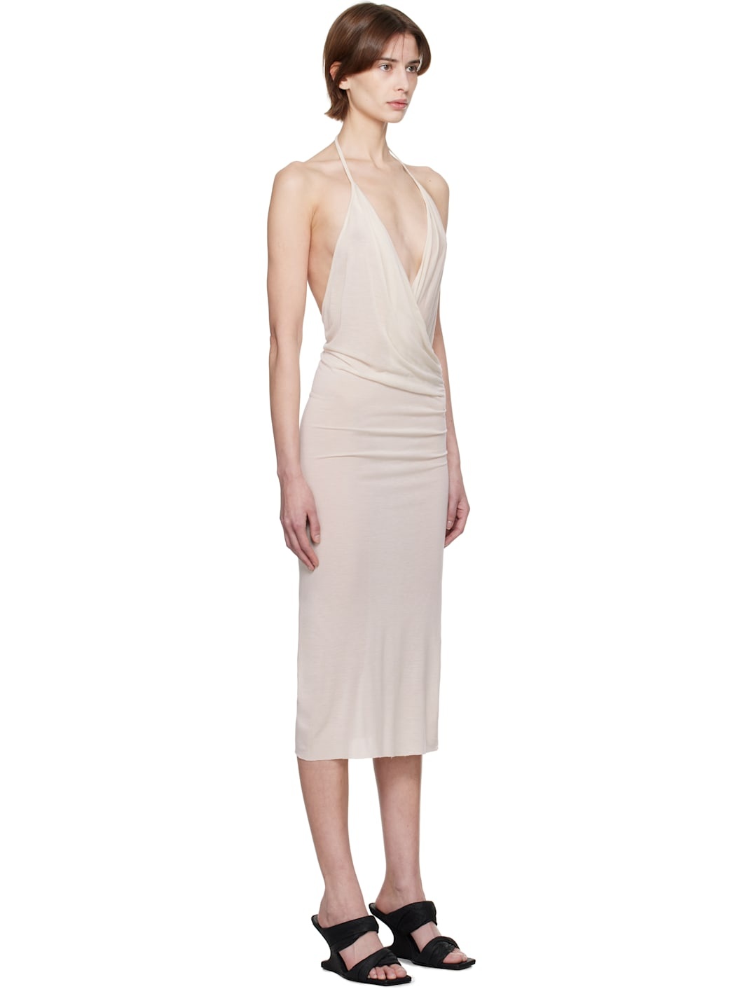 Off-White Hollywood Draped Dress - 2