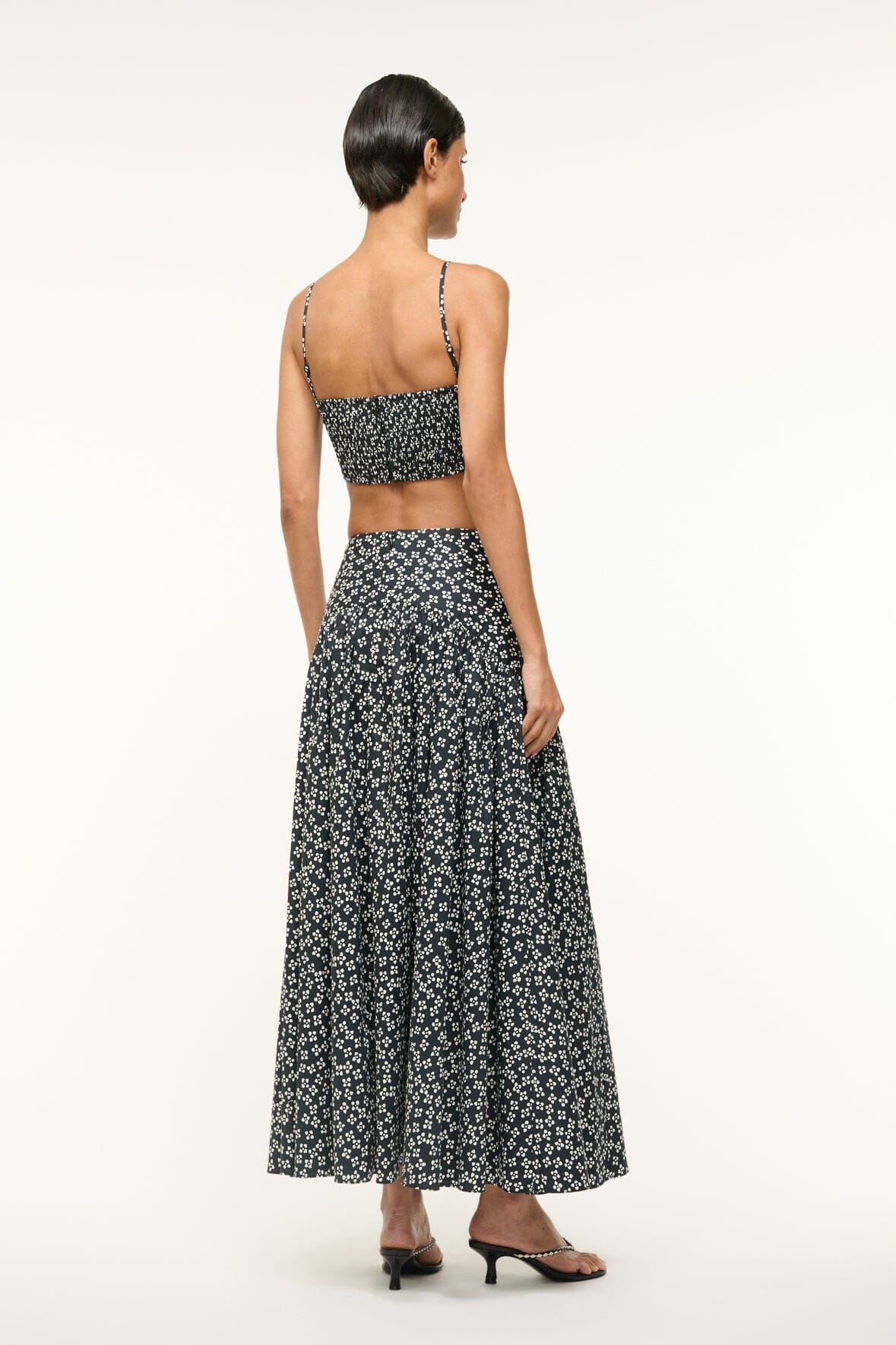 STAUD PROCIDA SKIRT BLACK WOODBLOCK FLORAL - 4