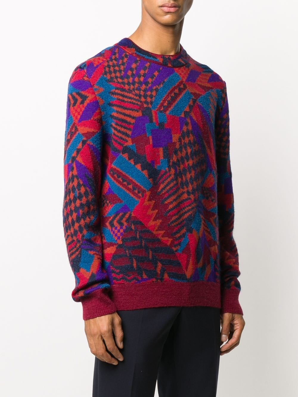 abstract wool jumper - 3