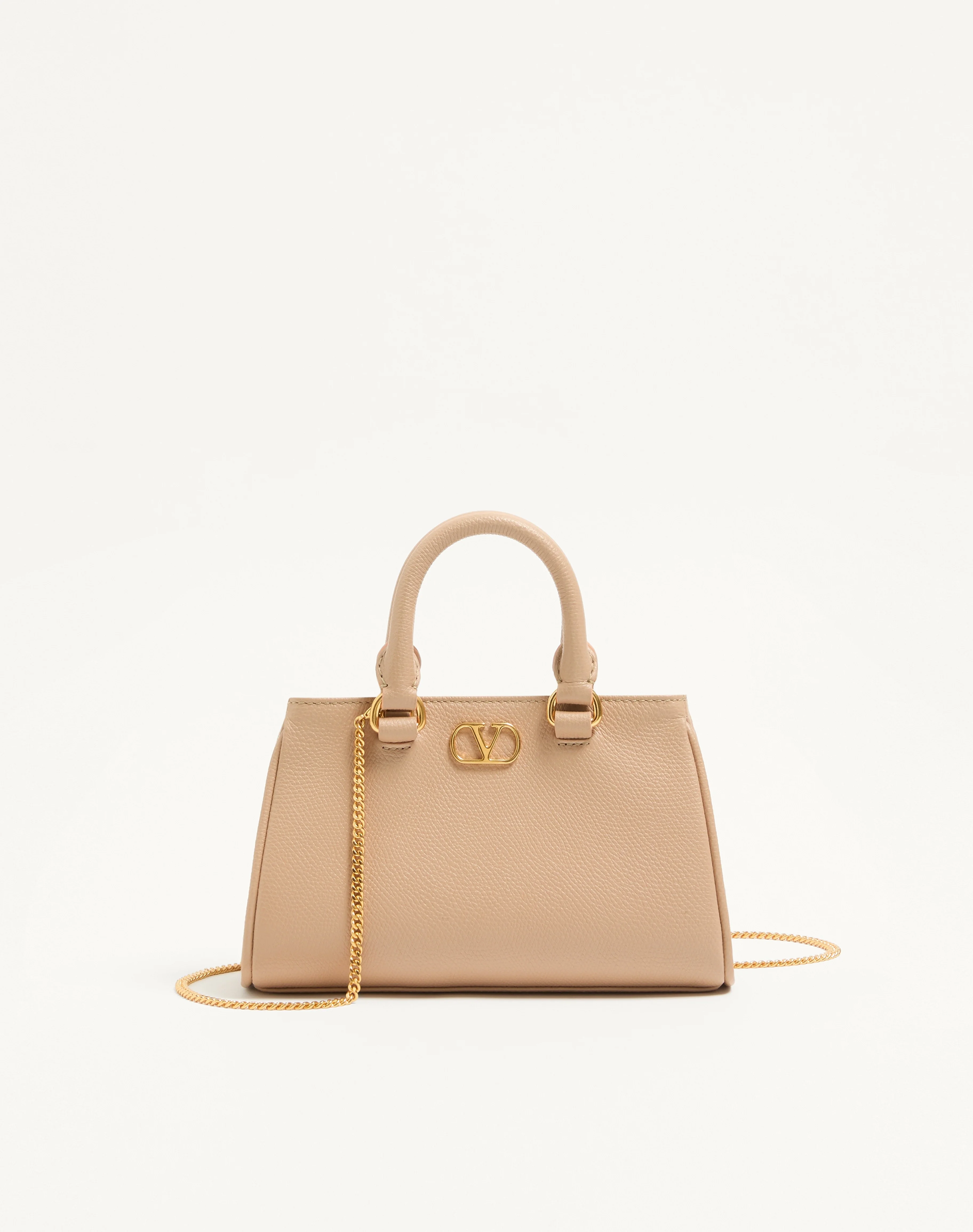 MINI VLOGO SIGNATURE BAG IN GRAINY CALFSKIN - 1