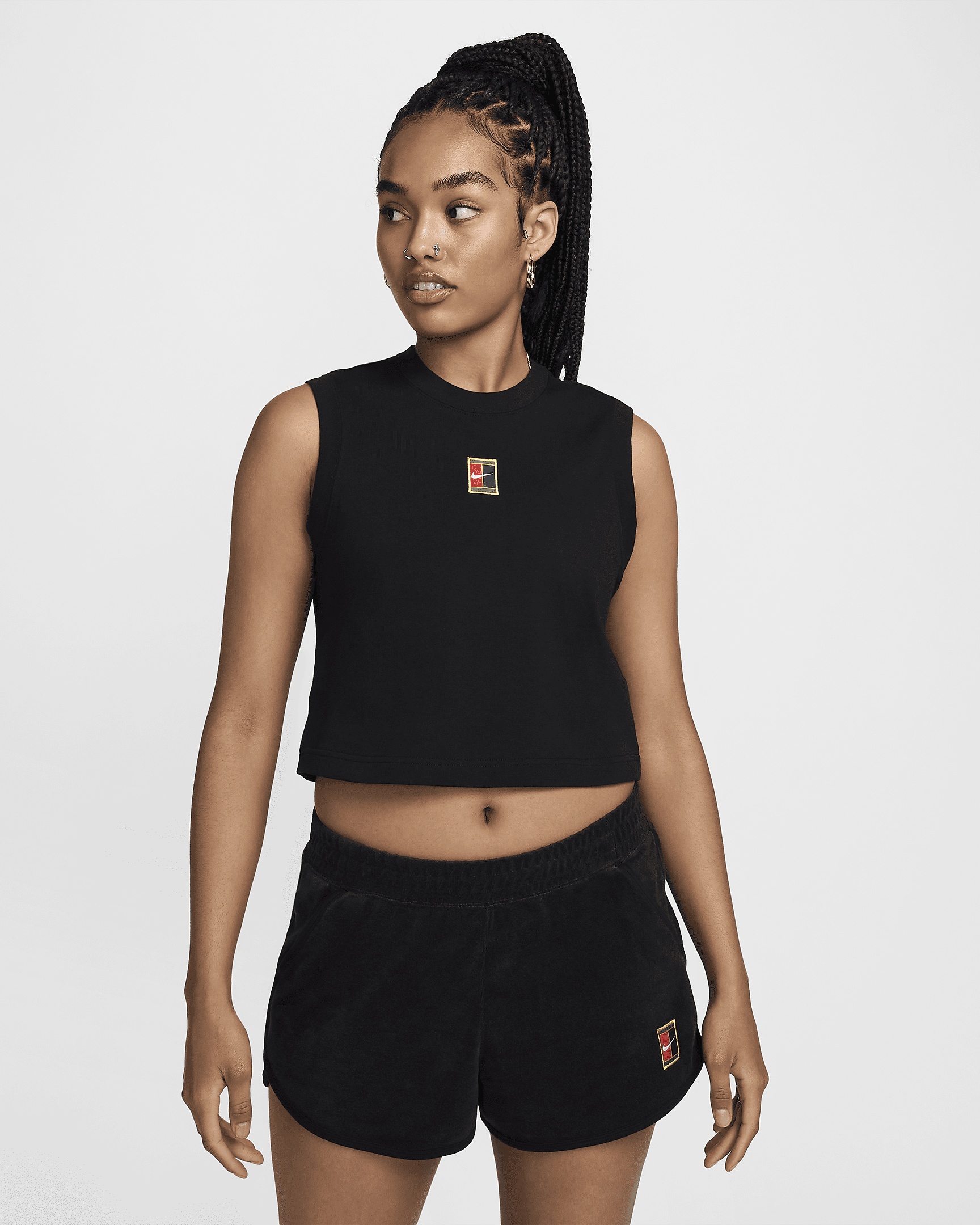 Nike Women's Court Heritage Cropped Tennis Tank Top - 1