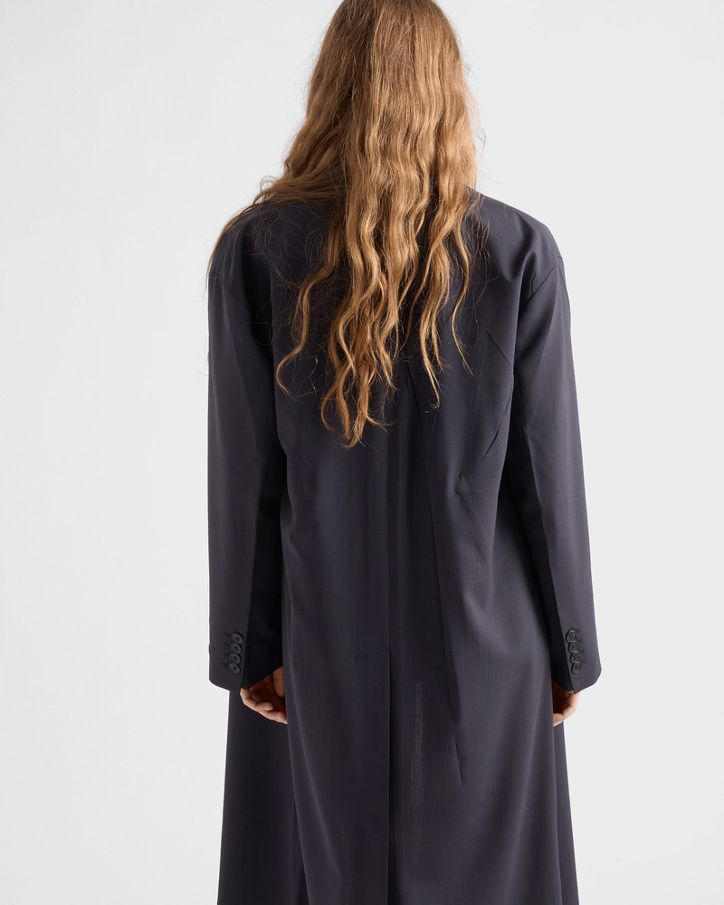 Single-breasted light wool coat 6