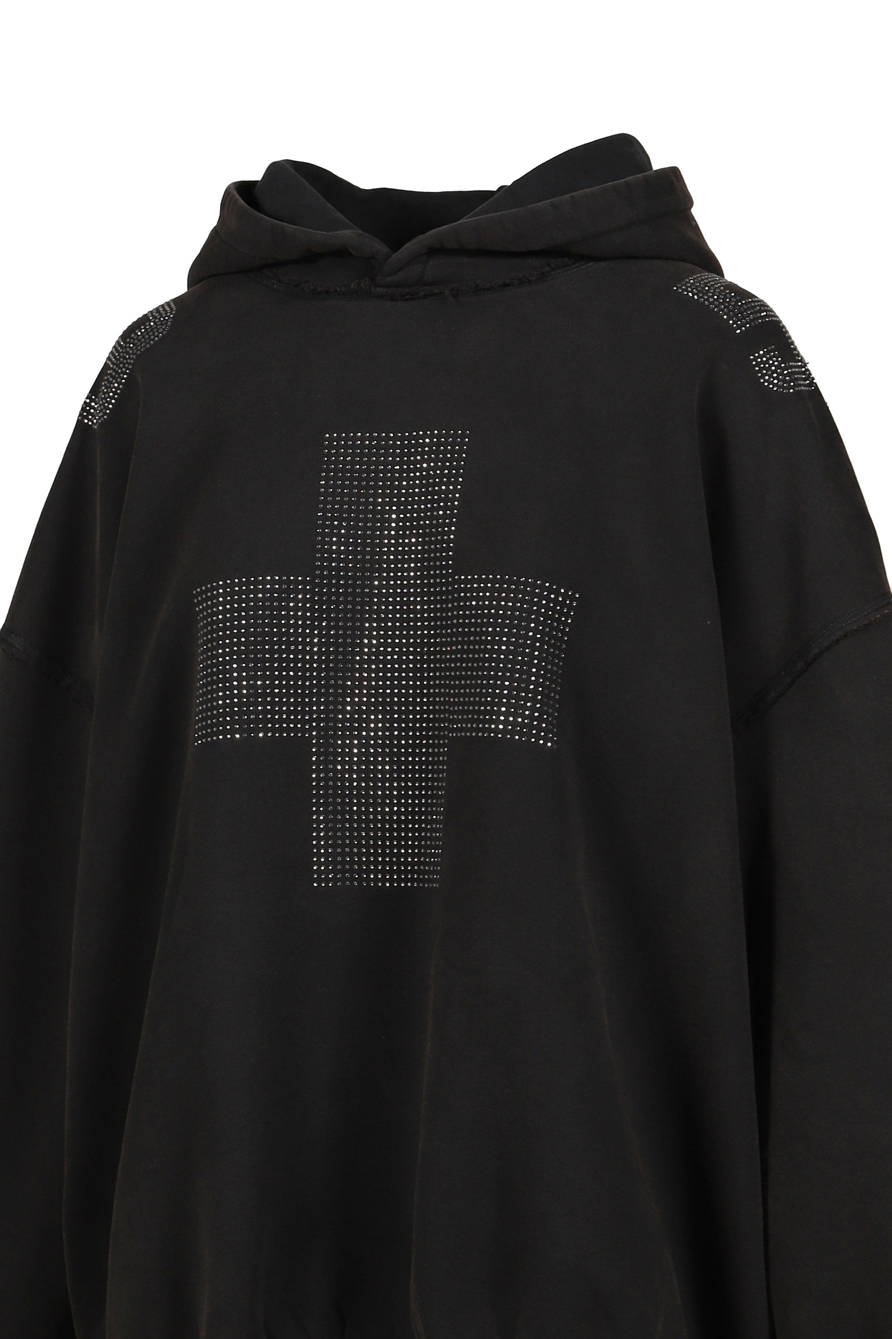 CROSS HOODIE / WASHED BLK - 4