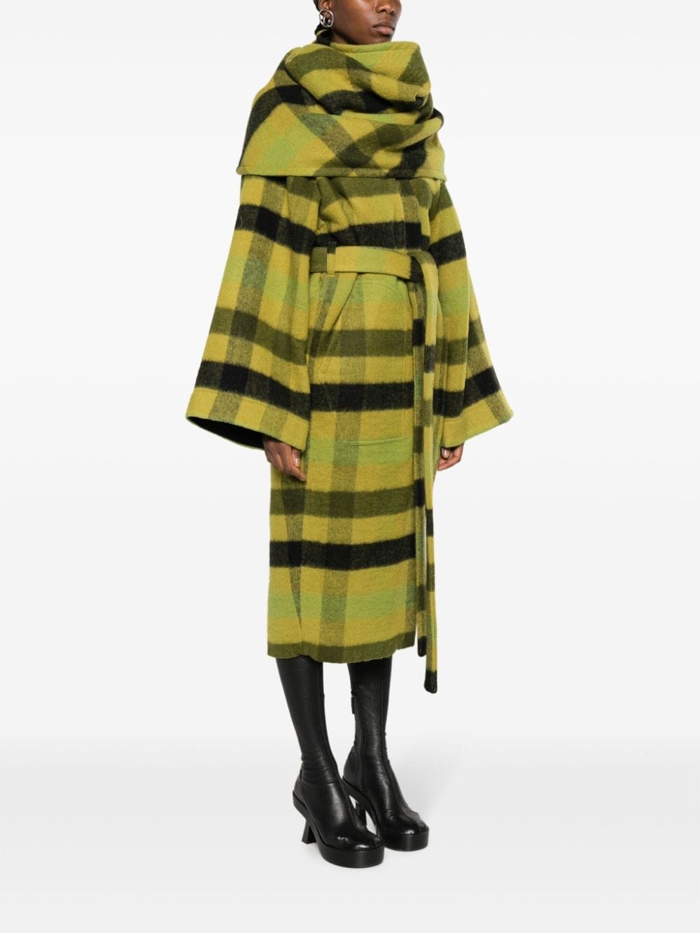 Cappotto check-print coat - 3