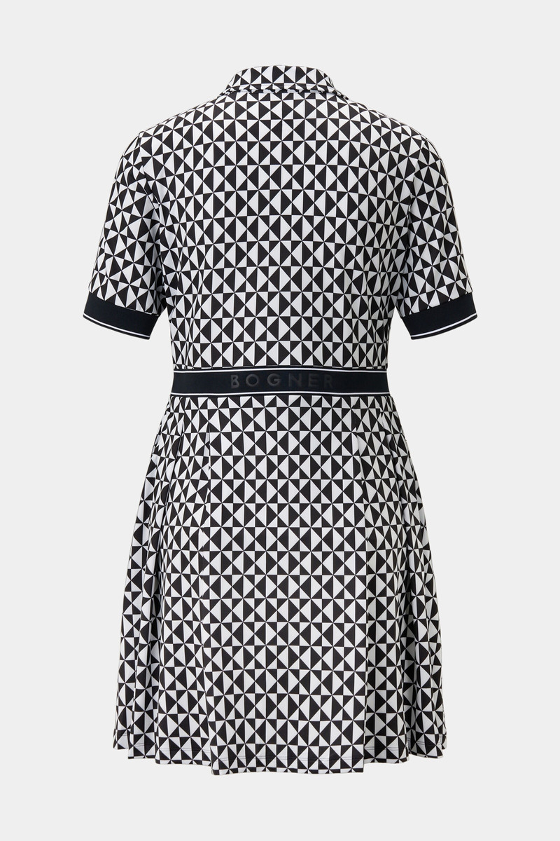 BOGNER Linny functional polo dress in Black/white outlook