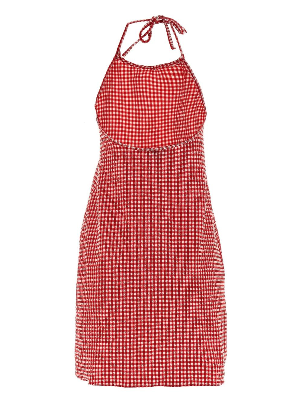 halterneck gingham mini dress - 2
