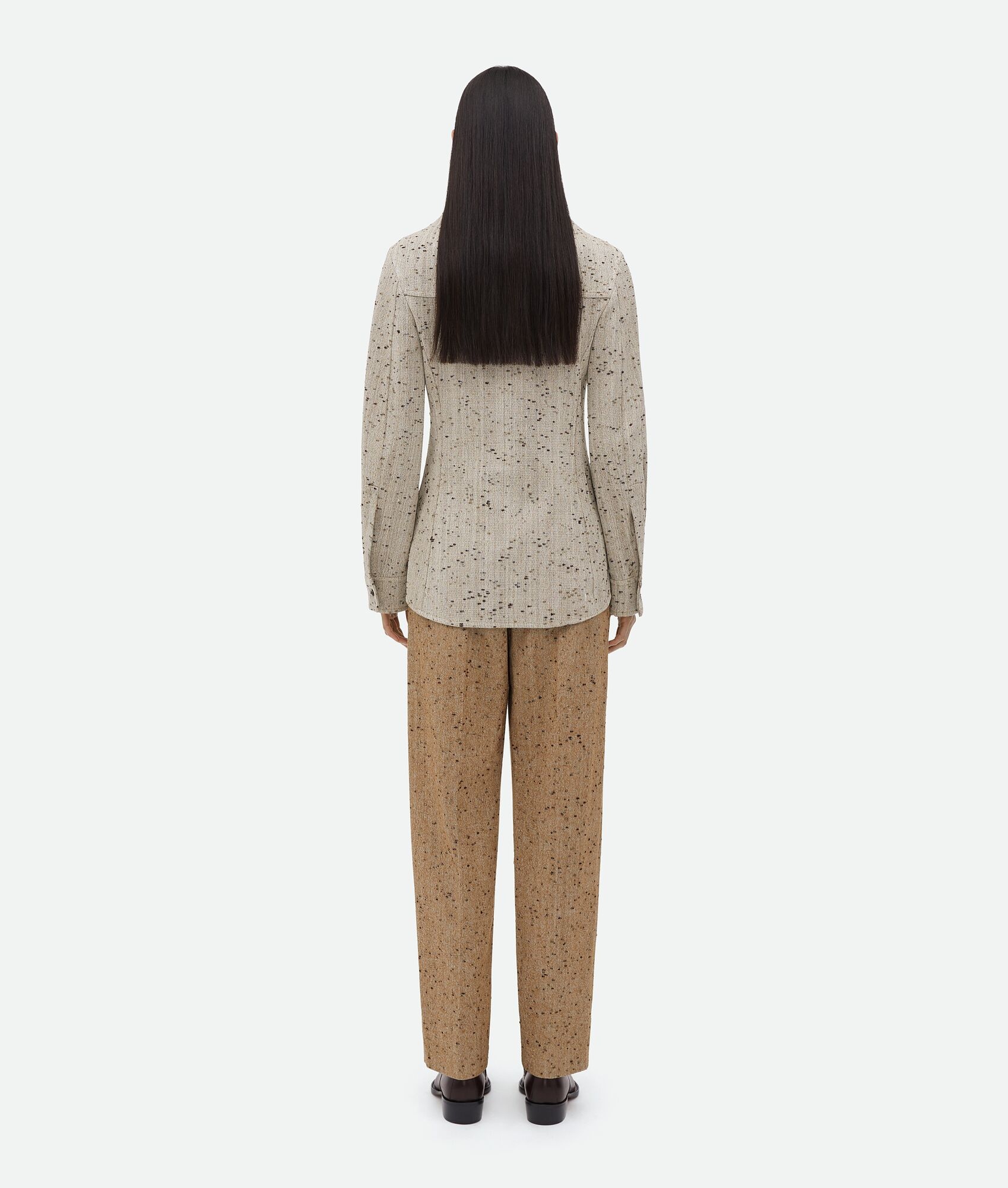 Knotted Wool Funnel Neck Shirt - 3