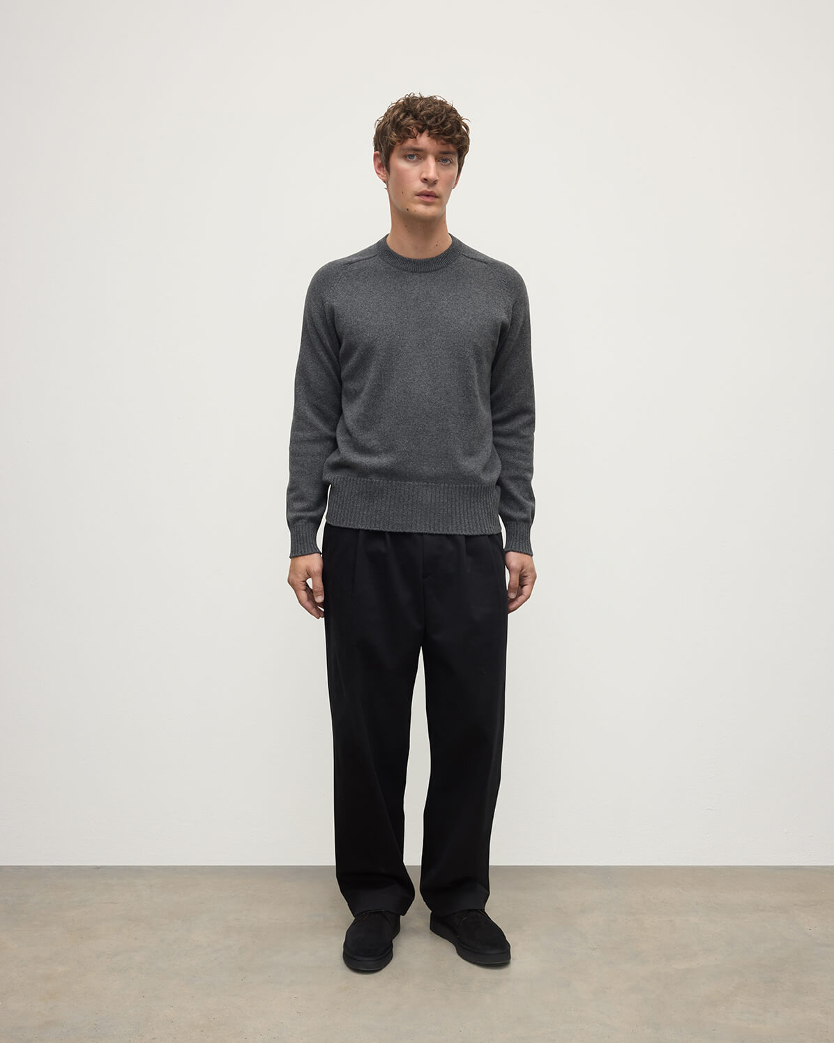Superfine Merino Relaxed Grey Jumper - 2