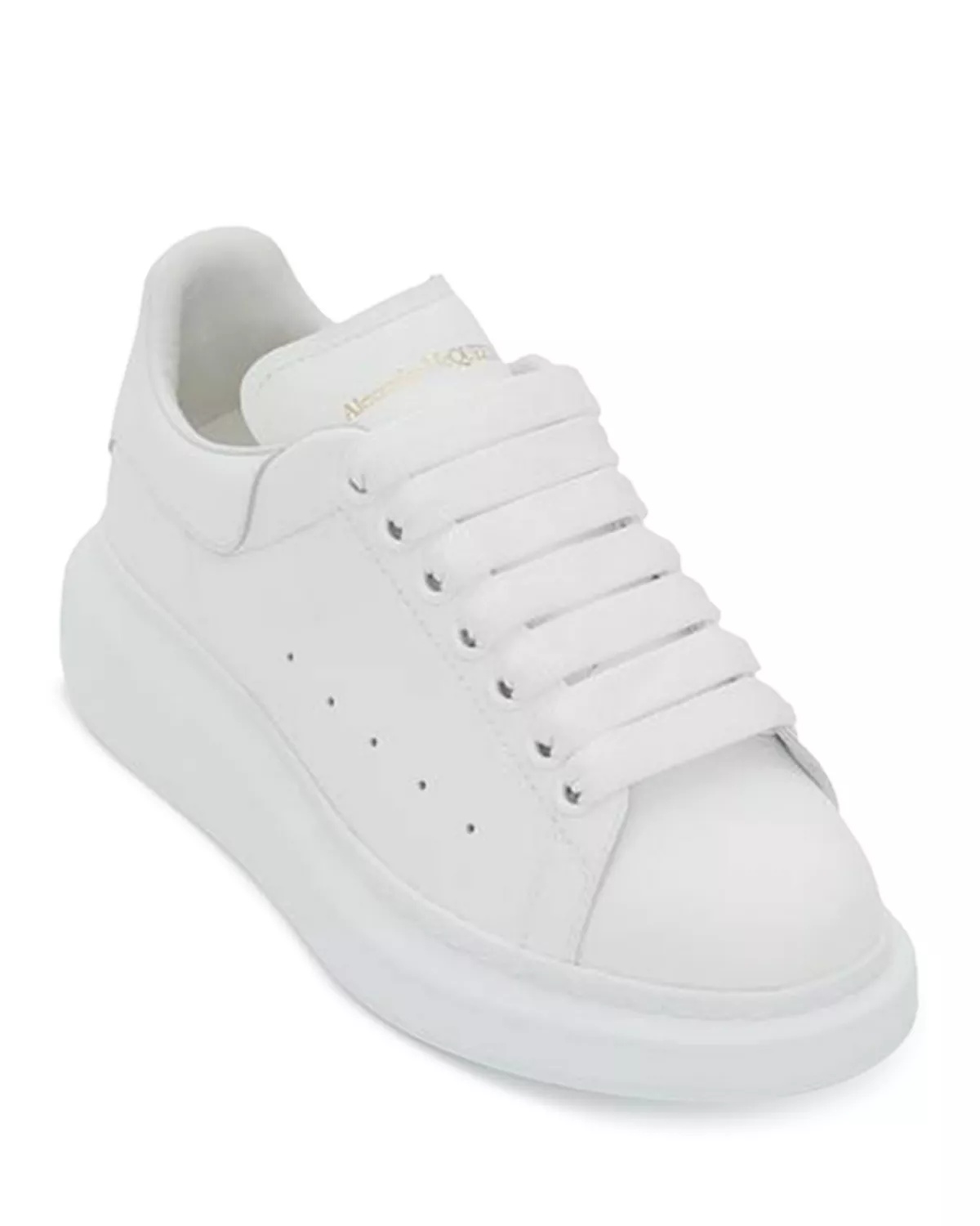 Men's Oversized Leather Heel Detail Sneakers - 7