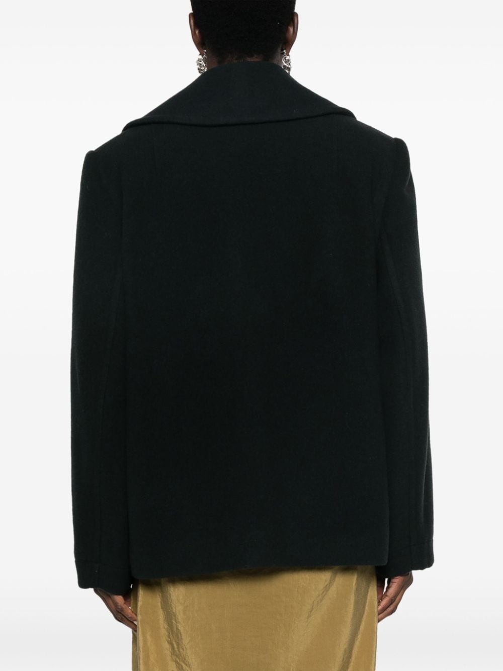 double-breasted wool coat - 4