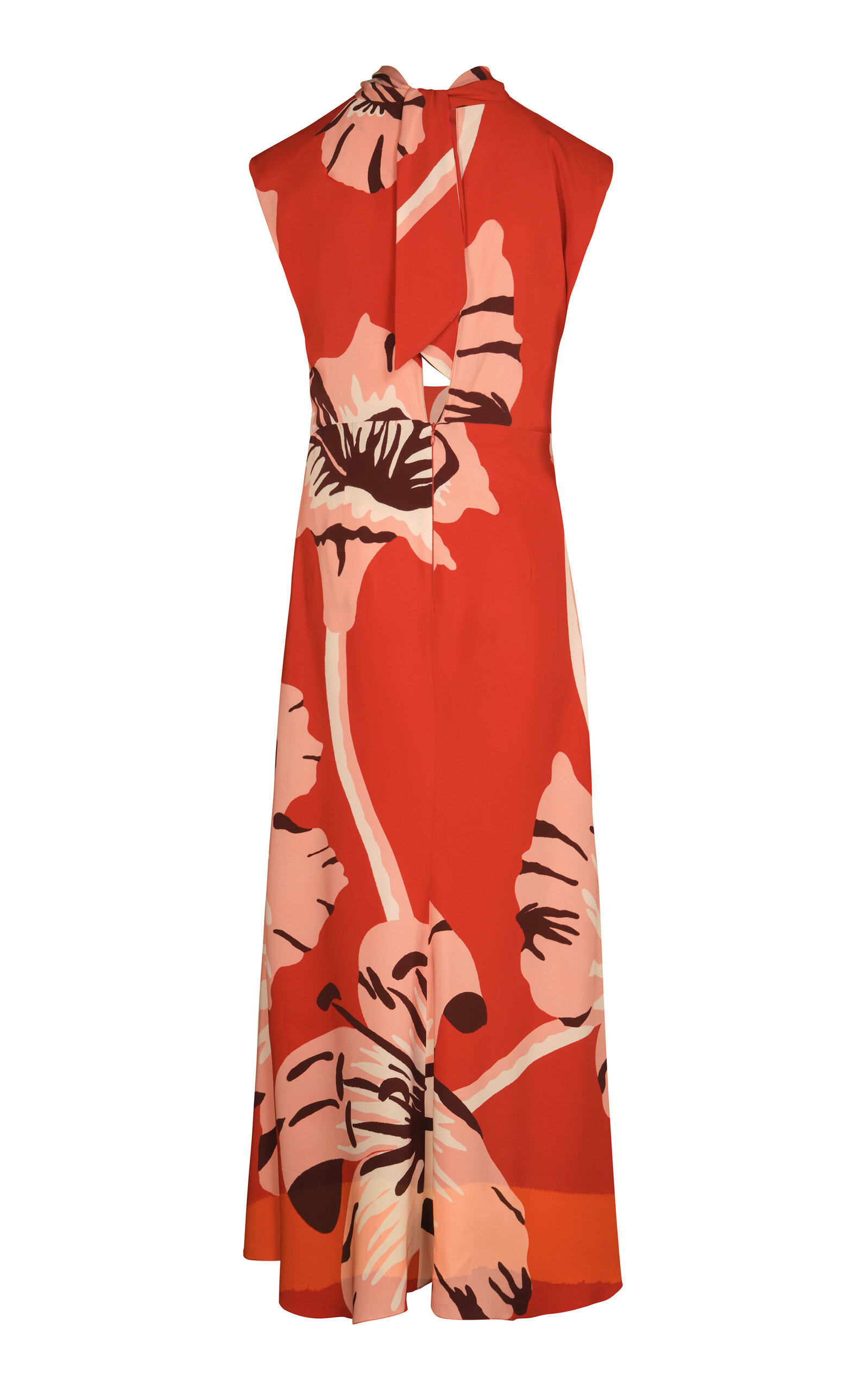 Al Son De Las Astromelias Midi Dress red - 5