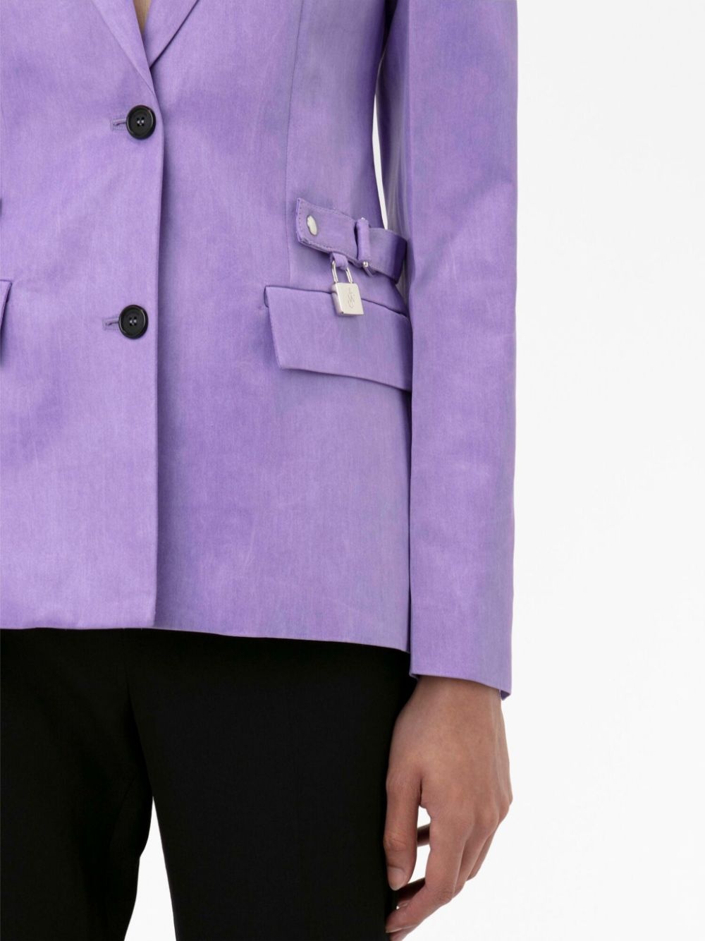 notched-lapels button-fastening blazer - 4